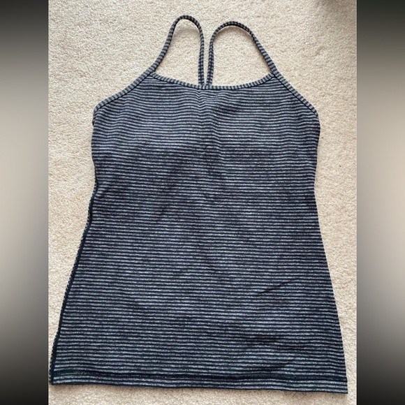 Lululemon Fuzzy Striped Workout Tank - Picture 1 of 2